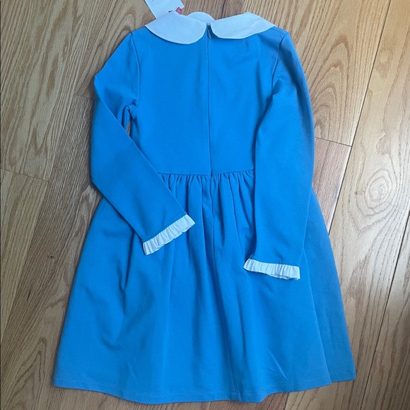 La Coqueta Blue Long Sleeve Dress with White Collar. Size 7. NWT - Picture 3 of 3